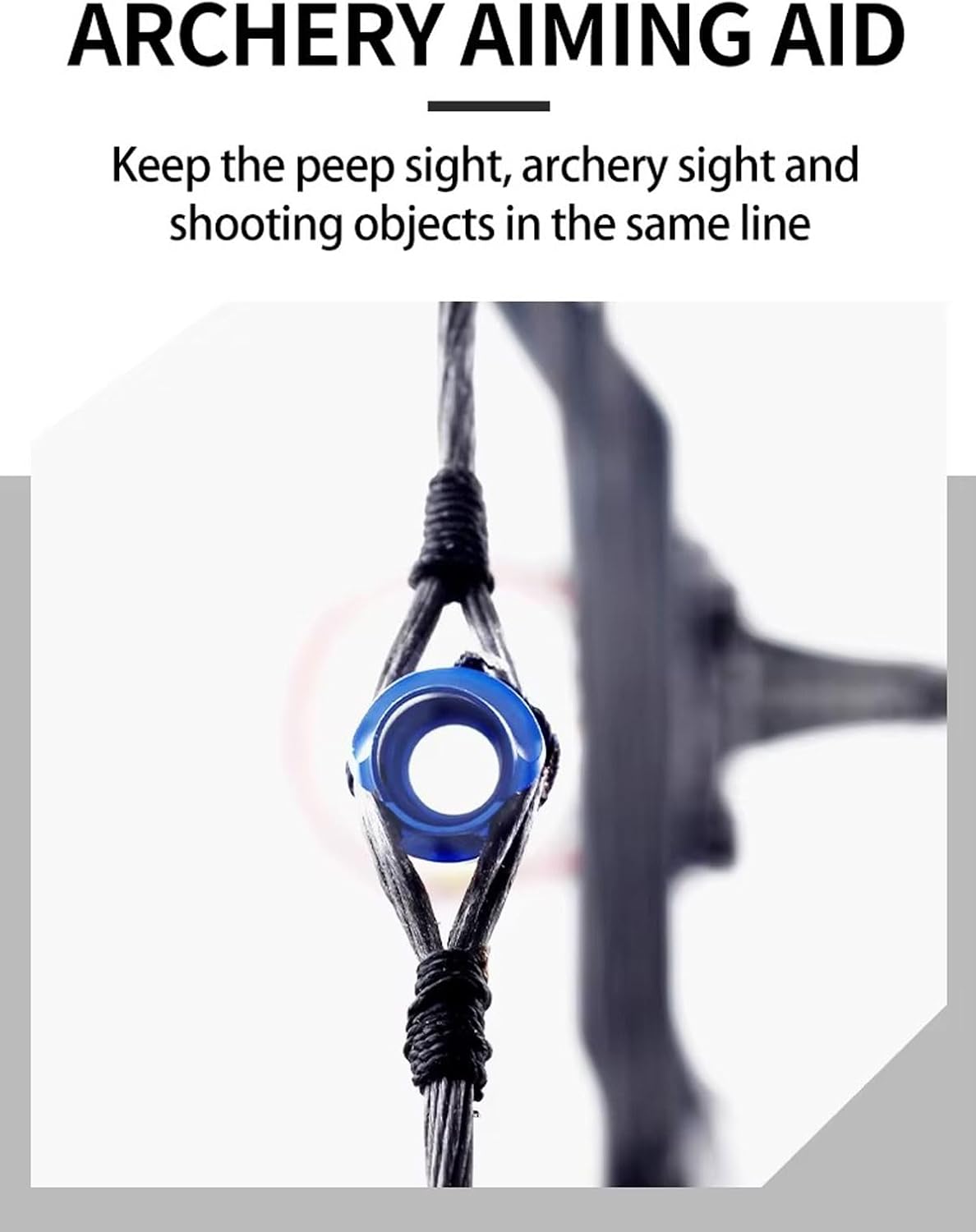 FUNTRESS 37/45 Degree Angle Compound Bow String Peep Sight - Precision Shooting Accessory