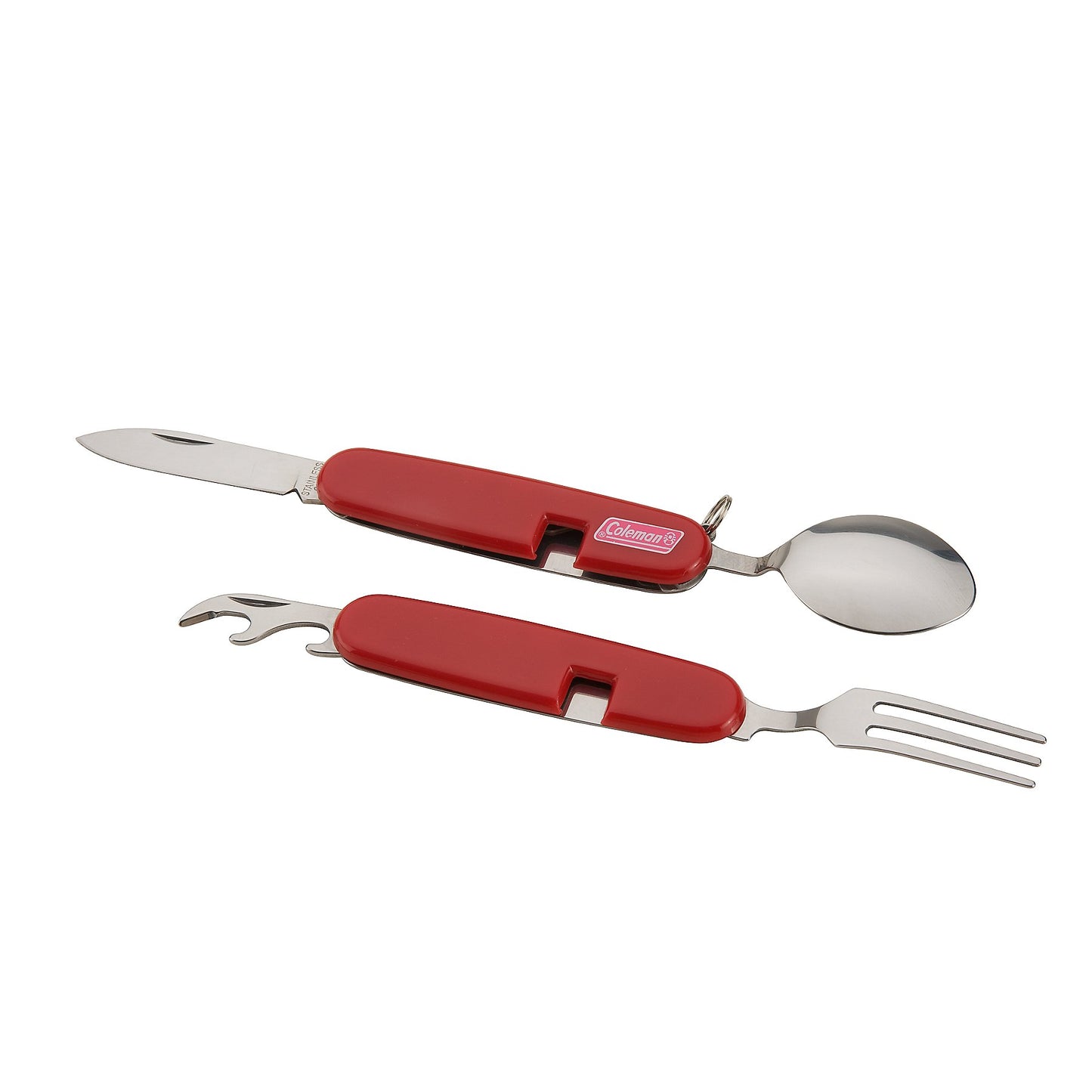 Coleman Camping Utensil Set, Stainless Steel 4-in-1 Tool: Fork, Knife, Spoon & Bottle Opener for Outdoor Meals, Ideal for Camping, Backpacking, Tailgating & Adventures