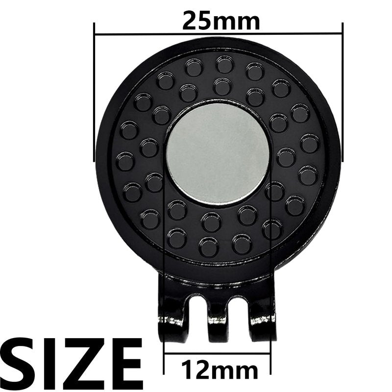 ONEDIGI 12PCS Golf Hat Clips Magnetic Golf Ball Marker Holders for Golf Hats Caps Gloves Nickel-Plated Alloy Clips for Metal Golf Ball Markers Professional Golf Training Aids Accessories (Black)