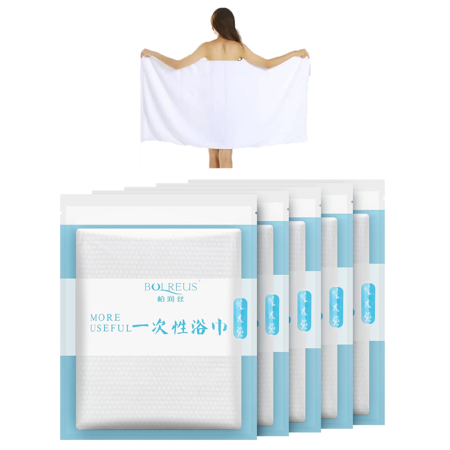 Compressed Towels Tablet Large 55x28 inches Gym Towel Barber Towel Cotton Disposable Portable Durable Tissue Reusable for Travel Camping Hiking Home Bathroom Beauty Salon Outdoor Sports