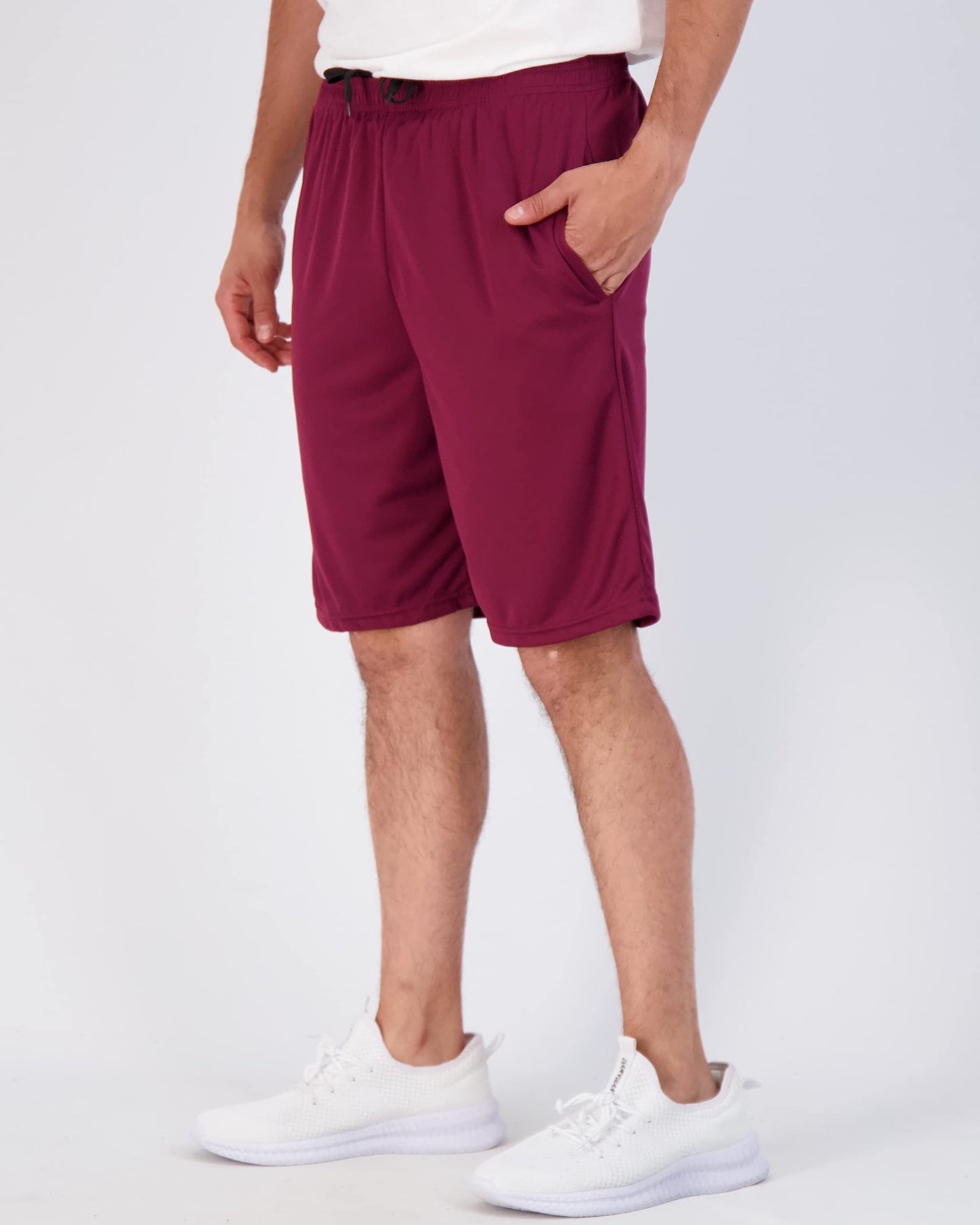 Real Essentials 3 Pack: Men’s 9" Mesh Basketball Shorts | Long Athletic Performance Gym Short with Pockets - Set 4, XL
