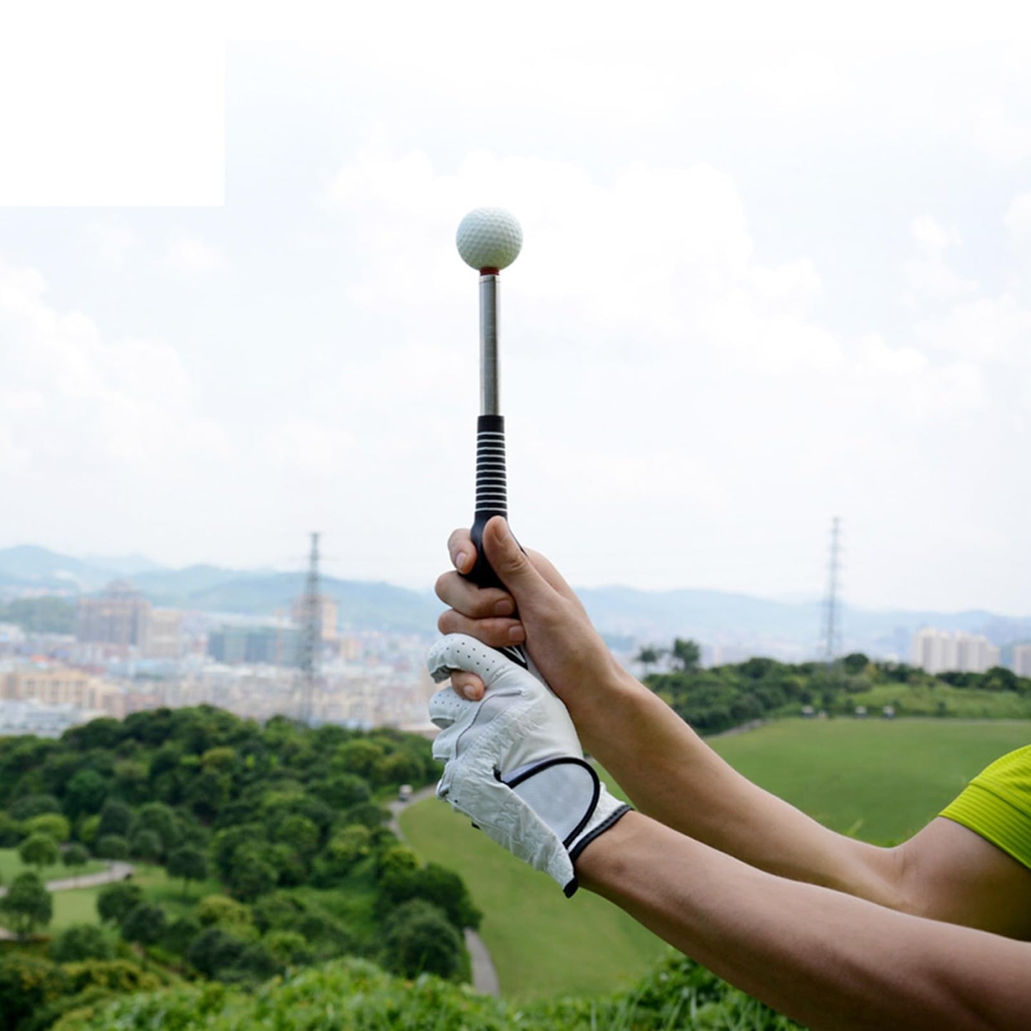 Retractable Golf Swing Training Aid, Swing Grip Trainer with Telescopic - Enhance Swing Control & Strength - for Beginners - Training Aid for Right & Left Handed Golfers