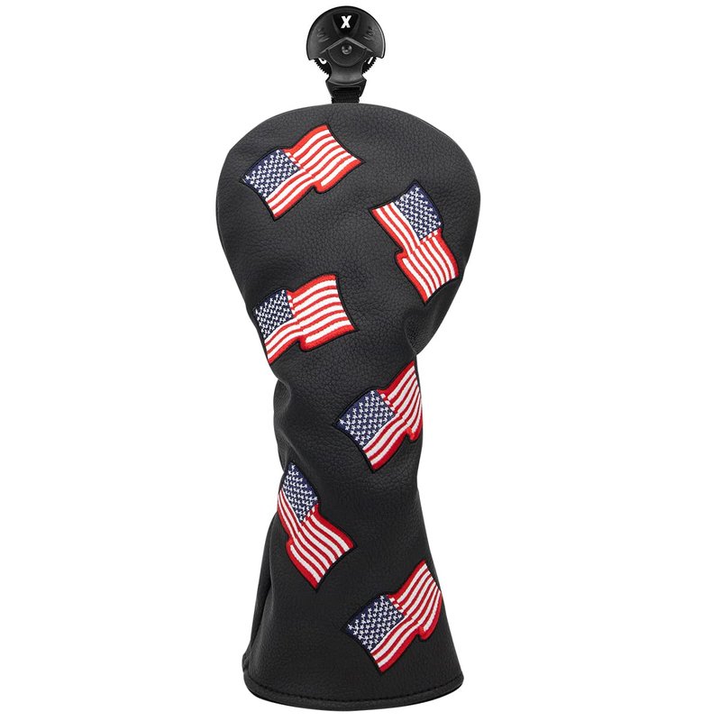 Barudan Golf Fairway Wood Head Cover Headcover, Patriotism USA Golf Fairway Headcover Interchangeable # 3 4 5 7 X Fairway Head Cover Golf Protective Case