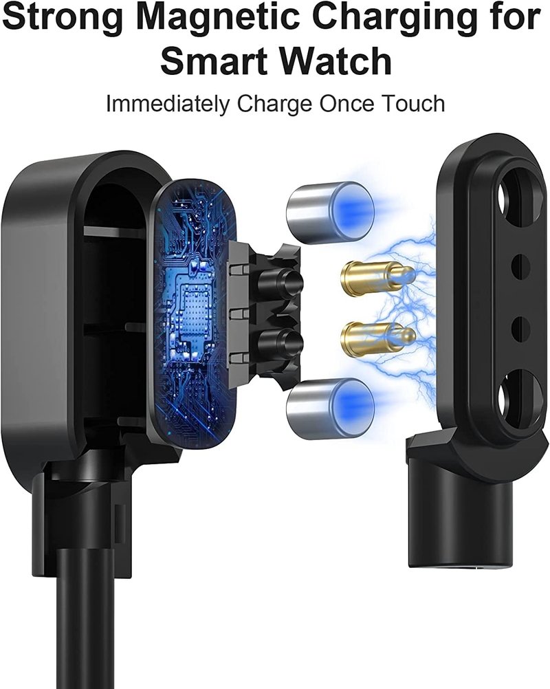 Compatible with Vsitoo Water Bottle Charger, Magnetic Replacement Charging Compatible for Vsitoo S1 Pro Water Bottle (2 Pack-Black+White)