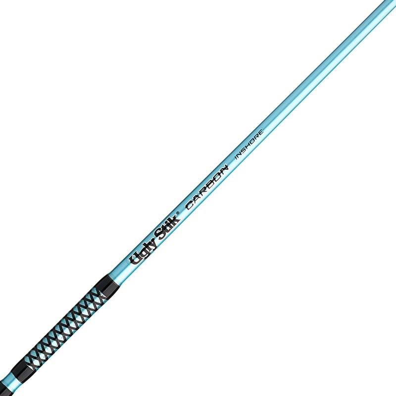 Ugly Stik 7'6" Carbon Inshore Spinning Rod, 1-Piece Fishing Rod, Medium Rod Power, 10-17 lb Line Rating, 1/4-1 oz Lure Rating