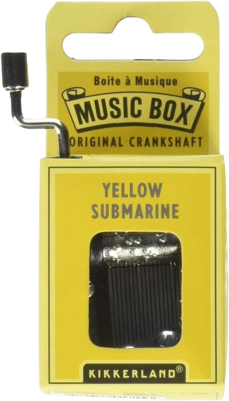 Kikkerland Yellow Submarine Music Box - Vintage Crank Design | Perfect Gift for Music Lovers
