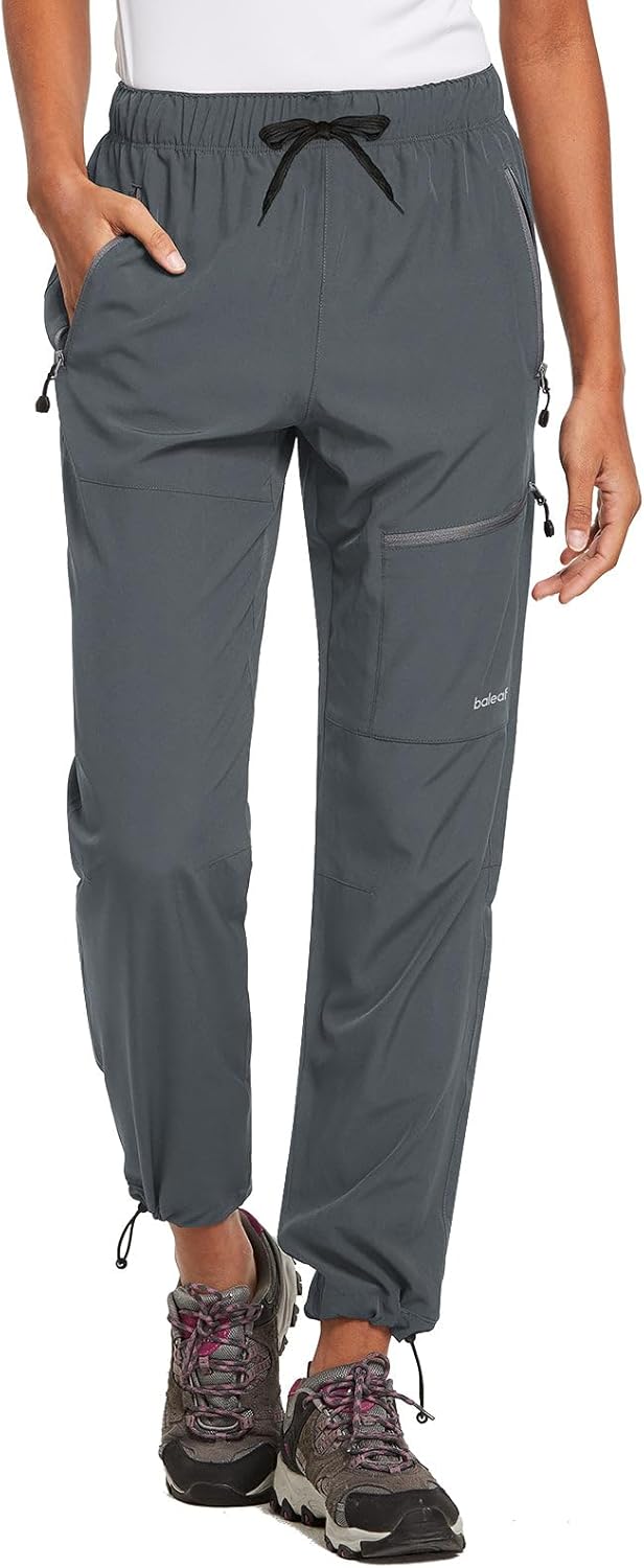 Baleaf Women's Quick-Dry Hiking Pants - Lightweight, Water-Resistant Cargo Design | Elastic Waist, All Seasons