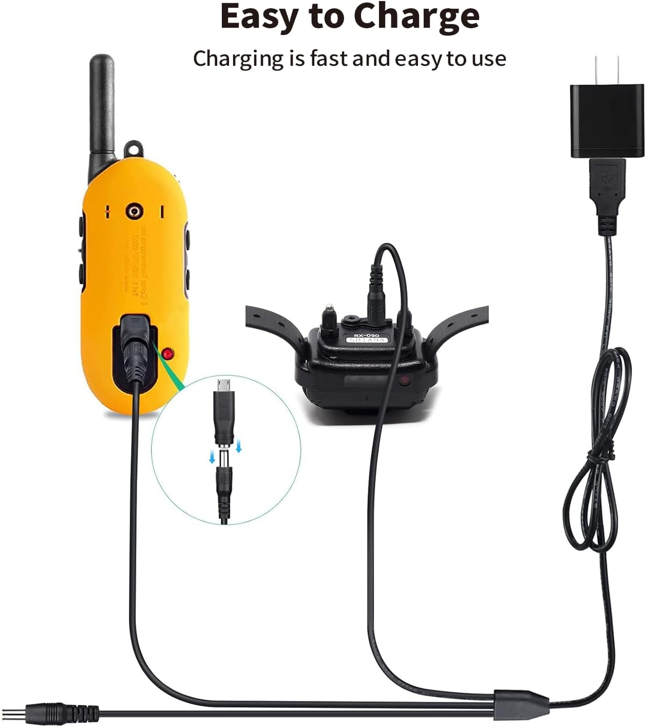 Universal Dog Shock Collar Charger Cable - 12-in-1 USB Charging Cord for Training Systems | Compatible with Bousnic, Mini Educator, Patpet