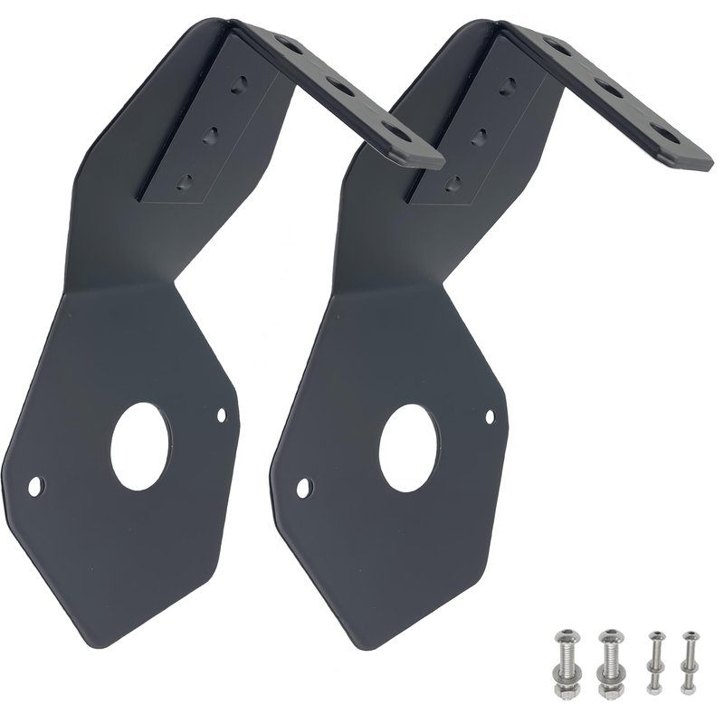 Watermelon Light Bracket – 2PCS 304 Stainless Steel Angled Turn Signal Mount with Mirror Holder, Anti-Glare, Includes 6 Screws & Bolts (No LED Light)