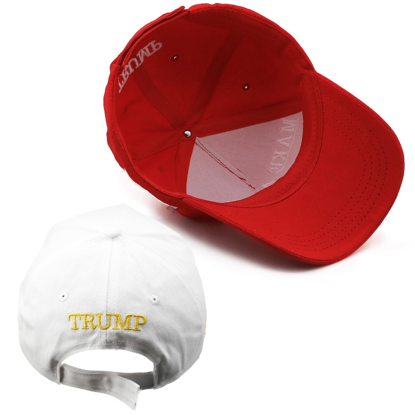 Nigua MAGA Hat, 2PCS 45-47 Trump 2024 Hat Make America Great Again Slogan Baseball Cap