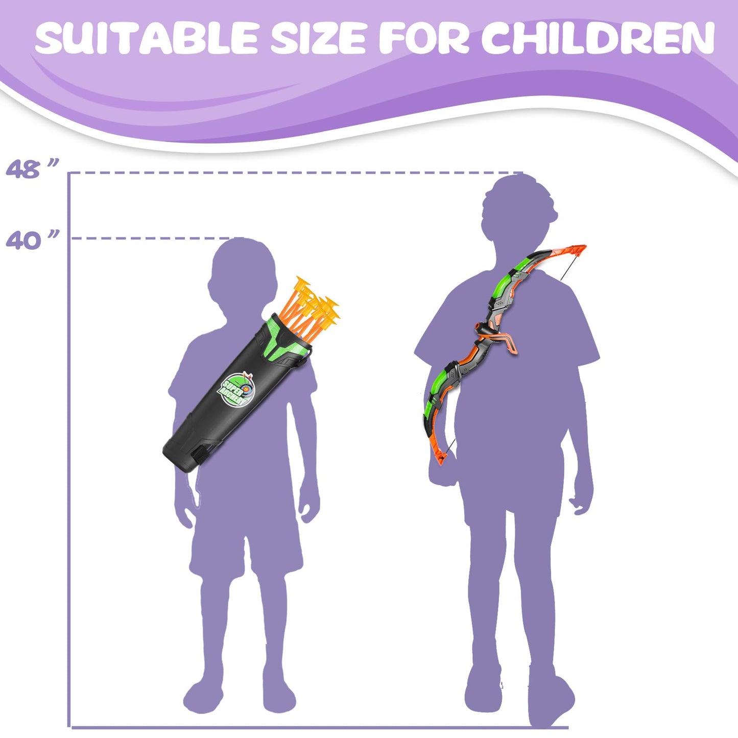 2 Pack Bow and Arrow Set with Moving Standing Target& 2 Colors 20 Suction Cup Arrows, Light Up Archery Toys for Kids age 4-12 Years Old Boys Girls Indoor and Outdoor, Birthday Gifts Christmas ideas