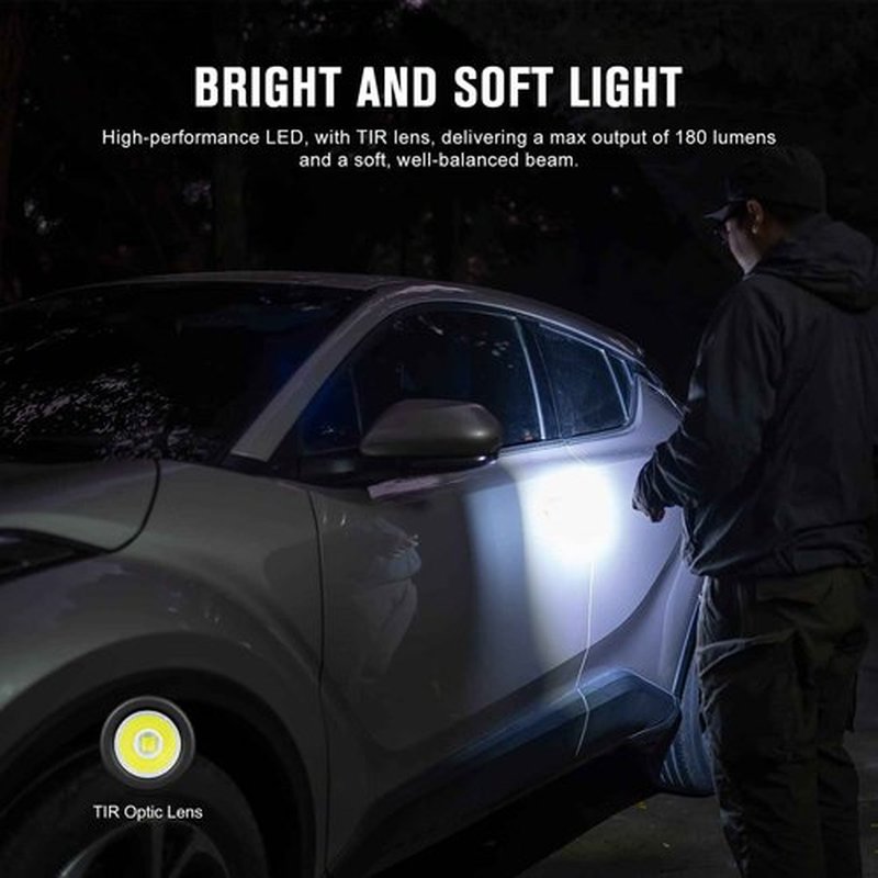 OLIGHT Baton 4 Rechargeable EDC Flashlight, 1300 Lumens Bundle with I1R 2 Pro EOS 180 LMS Keychain Light