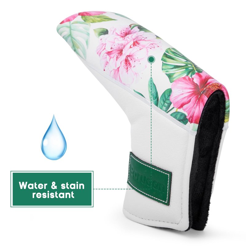 Tropical Style Golf Blade Putter Head Covers Magnetic Putter Headcover Protective Putter Covers for Taylormade Odyssey Scotty Cameron Ping Cobra Premium Golf Club Cover Accessories for Men Women
