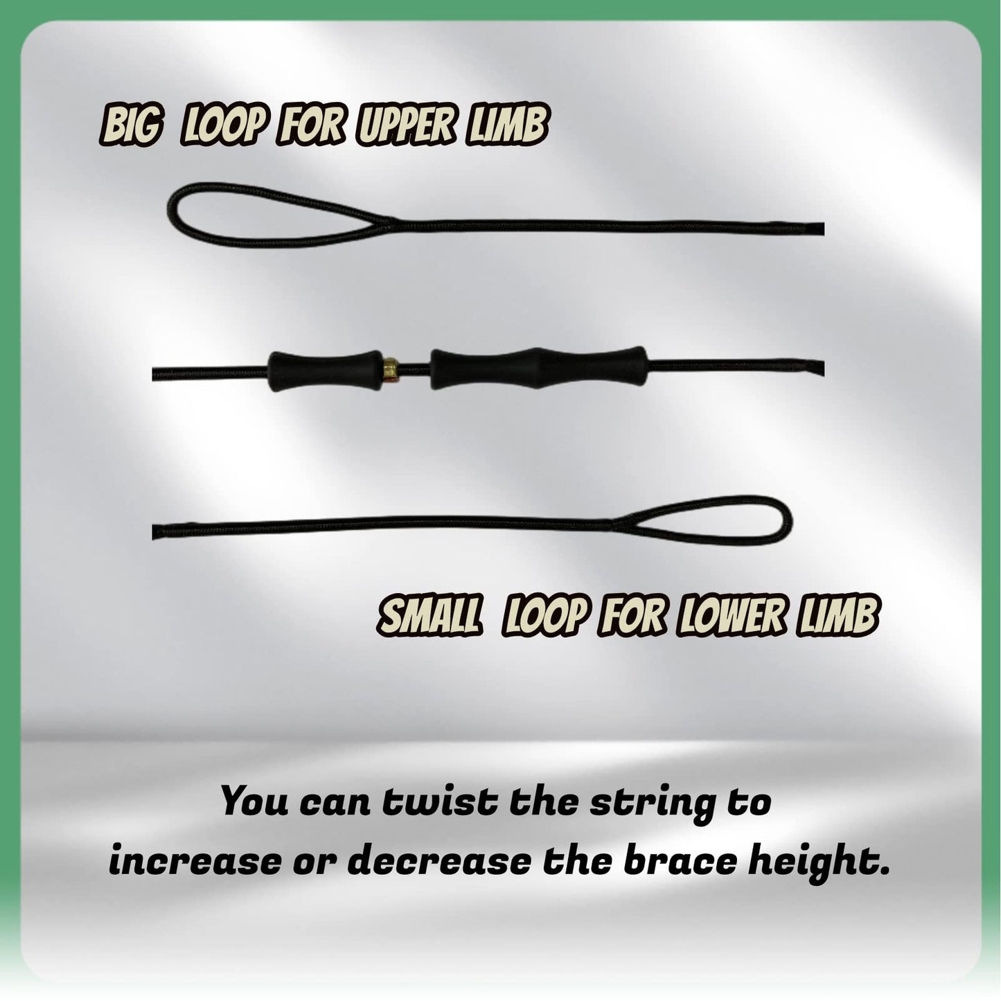 DeeRace Traditional Recurve Bow String and Bowstring Finger Savers Set, Dacron Bow String with Finger Guards (AMO 62” (Actual Length 58”), 16 Strands (Recommended for up to 65 lbs))