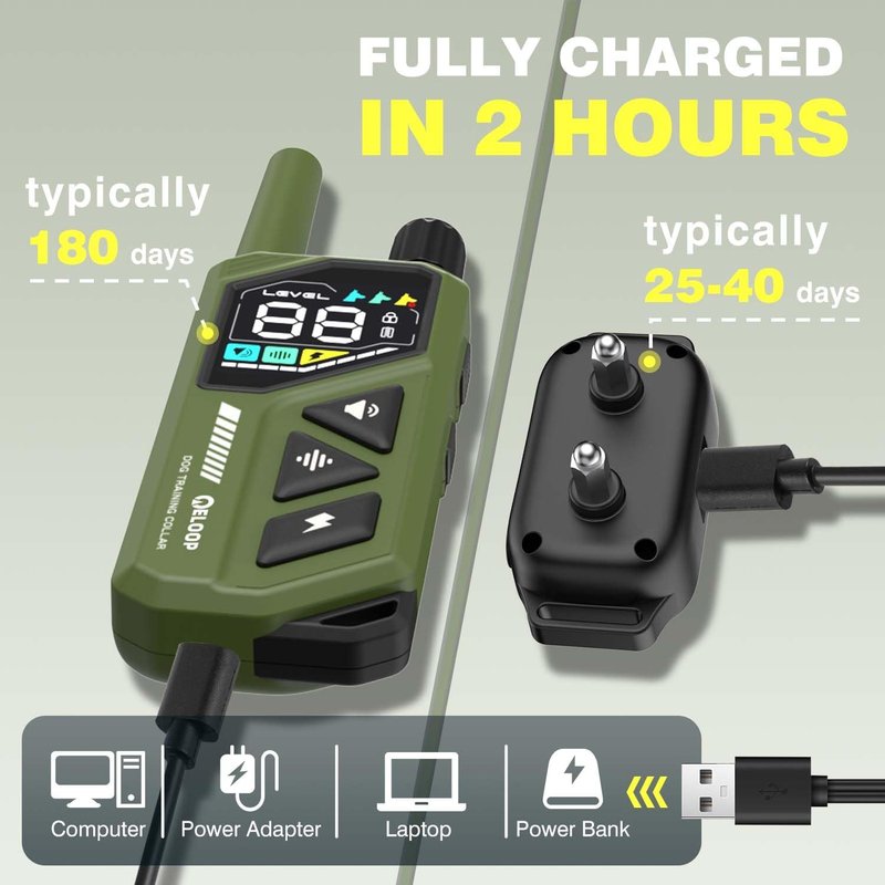 Dog Shock Collar - AI Smart Anti-Barking Training E-Collar with Remote | 3300FT Range, IPX7 Waterproof for All Breeds