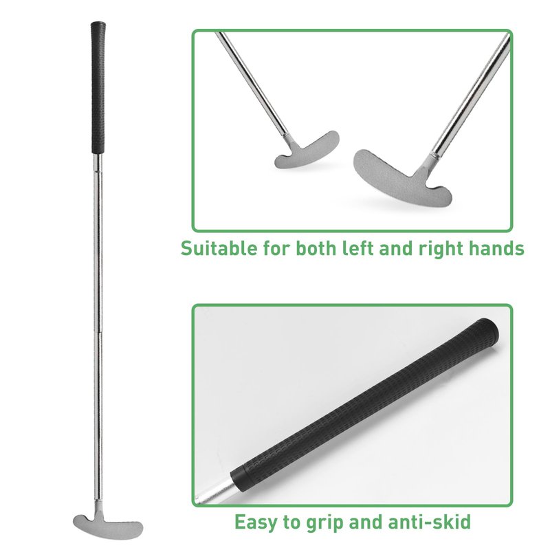 QPPKII Golf Putter - 33" Two-Way Putter for Left/Right Hand, with Practice Balls, Golf Combo Set for Men's Women's Kids, Indoor Outdoor Use