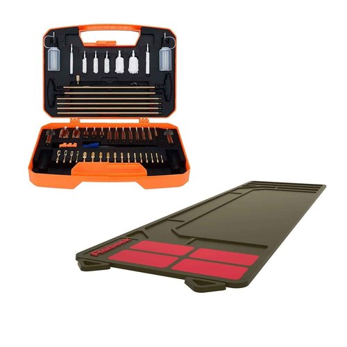 Raiseek Universal Gun Cleaning Kit Rifle Pistol Shotgun Cleaning Kit for All Calibers with Rifle Shotgun Cleaning Mat, Anti-Slip Magnetic Gun Maintenance Mat