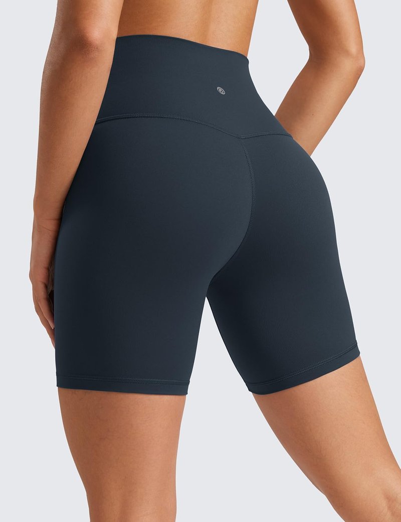 CRZ YOGA Biker Shorts - High Waisted ButterLuxe Spandex for Yoga & Running | 6" Length