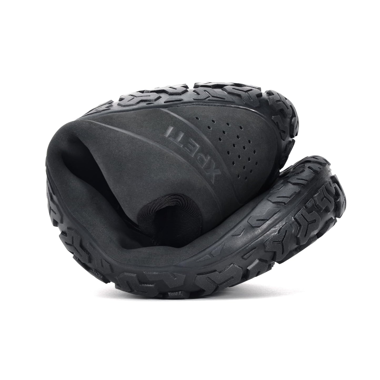 XPETI Men's Zen Trail Running Shoes | Wide Toe Box & Non-Slip Sole | Lightweight Breathable Mesh | for Hiking/Cross Training/Gym,Carbon Black 6.5
