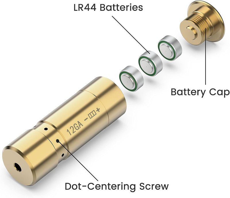 Feyachi Bore Sight - 9MM, 223, 5.56 & 12GA Red Dot Laser Boresighter | Includes 3 Sets