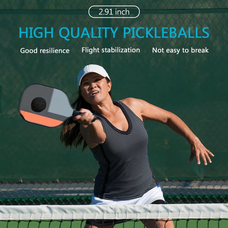 Spunspon 12-Pack Sports Outdoor Pickleballs - 40 USA Pickleball Balls (USAPA Approved) - Official US Open Balls, Black