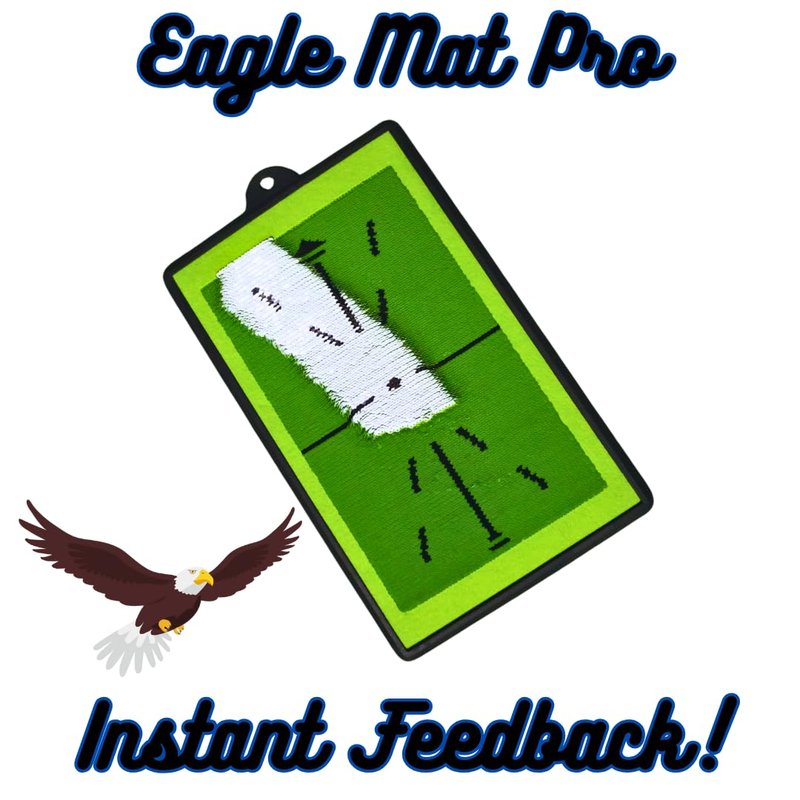 Eagle Mat Pro – Premium Grade Golf Swing Training mat Designed to Track Ball Impact and Swing Path for Accurate Feedback and Better Practice.