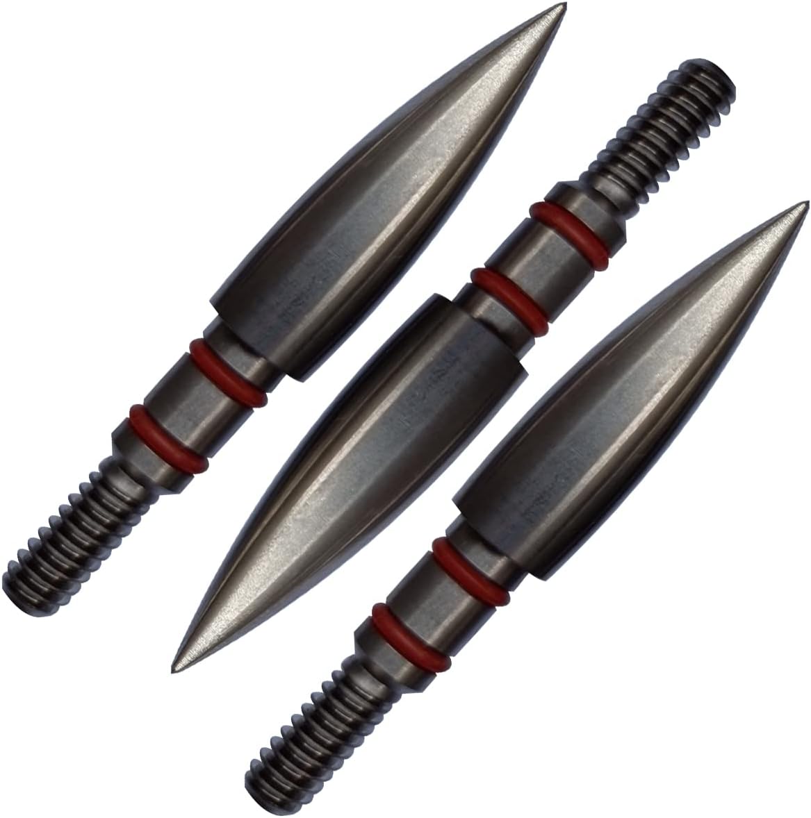 Archery Field Points - Stainless Steel Screw-In Tips | 100/125/150/200 Grains (12 Pack)