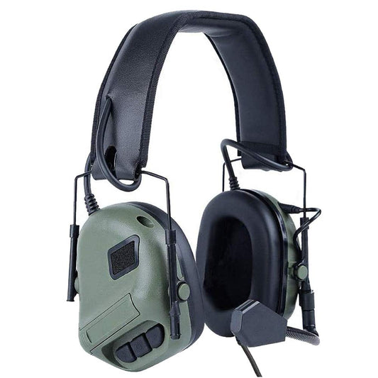 ATAIRSOFT Tactical Headset Wargame Airsoft Hunting Headphone Without Noise Cancellation Function (OD Green)