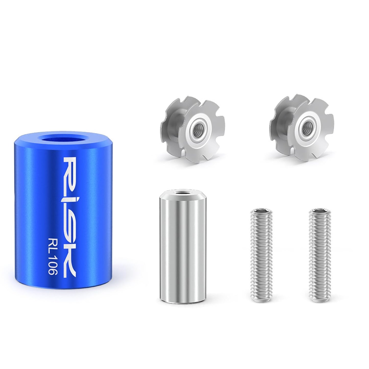 BSSOK Bike Fork Star Nut Setting Install Tool with 2 Star Nut and Spare Special Screws for 1", 1-1/8" Threadless Fork Tubes