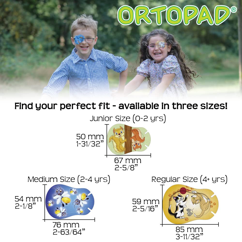 Ortopad® Bamboo Beige Eye Patches, Regular Size, 2 Boxes (100 Patches), Stickers Included
