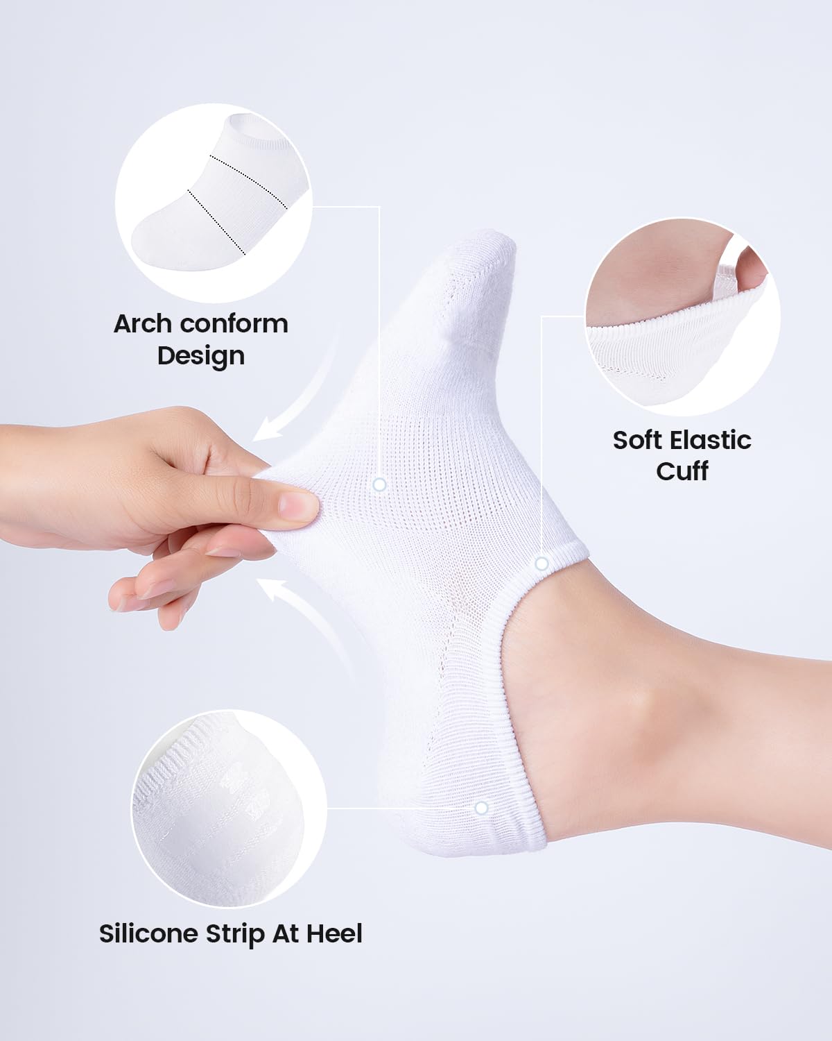 IDEGG No Show Socks Womens and Men Low Cut Ankle Short Anti-slid Athletic Running Novelty Casual Invisible Liner Socks