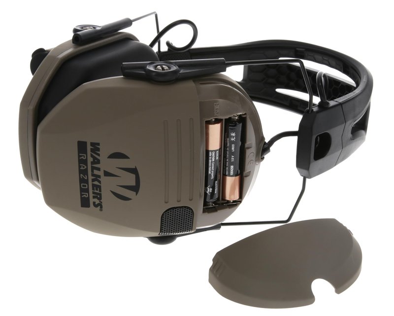Walker's Razor Tacti-Grip Earmuffs- Flat Dark Earth, High Performance Silicone Composite Slip Free Headband- Natural Sound Clarity Full Dynamic Range 23 NRR, fde