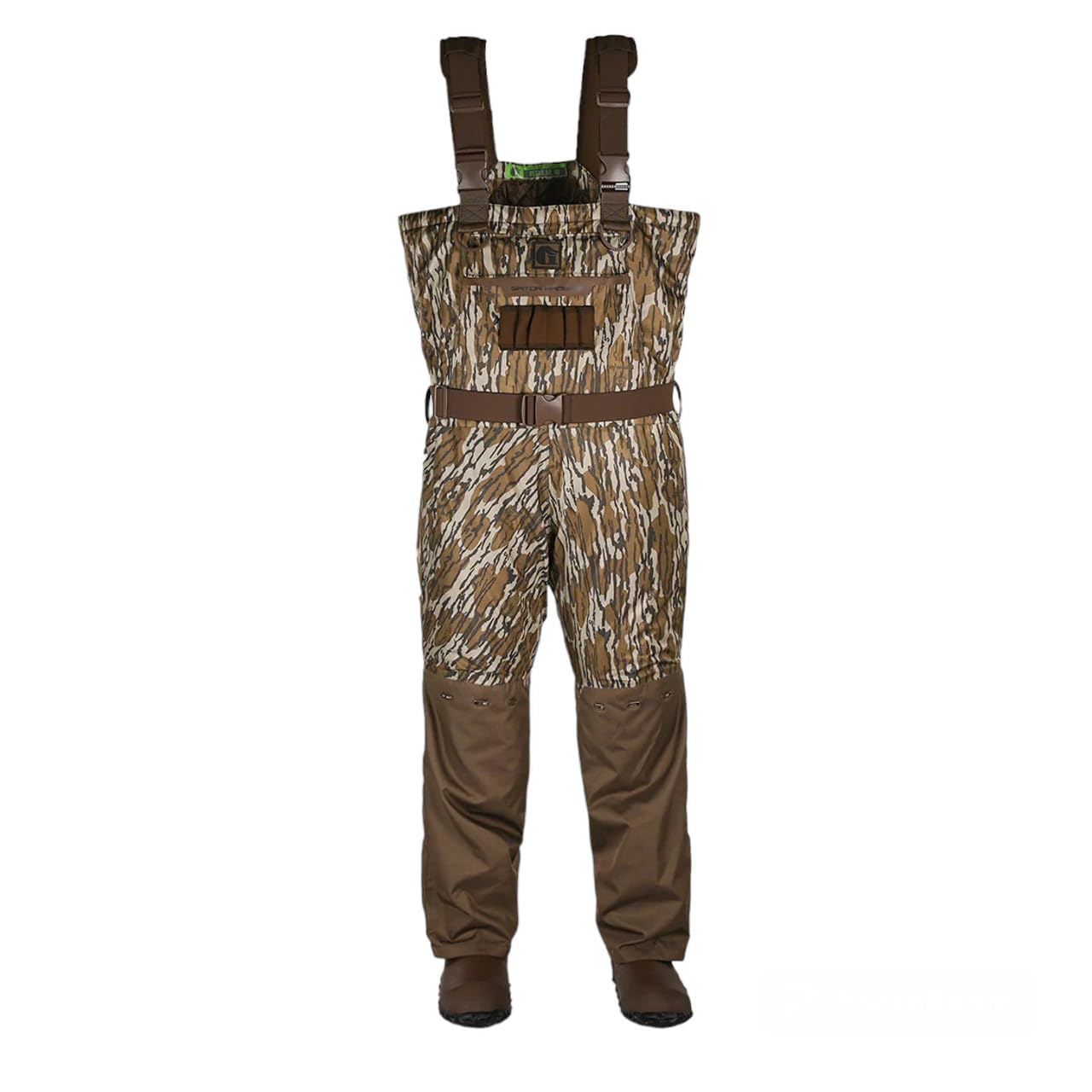 Gator Waders Men's Shield Insulated Waders | Waterfowl Hunting Waterproof Breathable Insulating Chest Waders with Insulated Boots, Mossy Oak Original Bottomland, R8