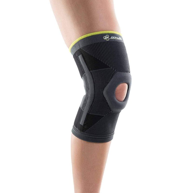 DonJoy Performance Deluxe Knit Knee Sleeve With Stays for Mild Knee Sprains & Strains - Slip-on Open-Patella Design for Athletes and Active Users, Large