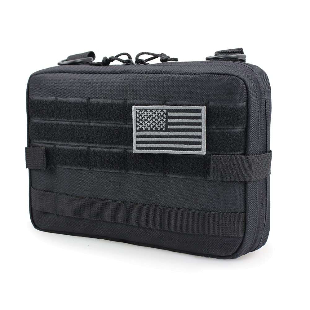 WYNEX Tactical Admin Molle Pouch, Medical EDC EMT Utility Bag Shell Design Attachment Pouches 1000D Nylon Hiking Belt Bags