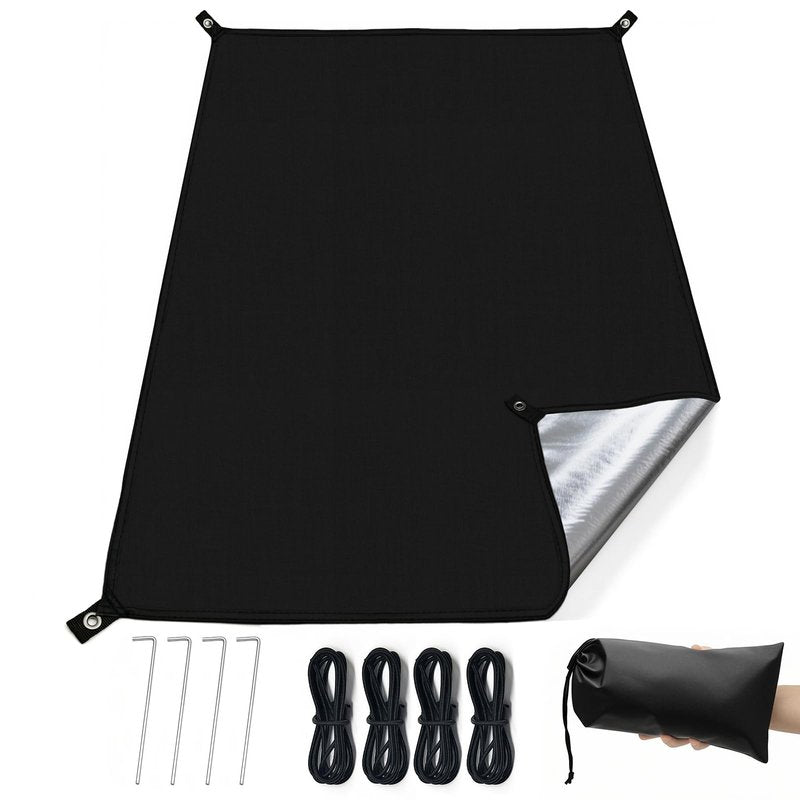 KRUI Tent Footprint, Waterproof Camping Tarp, Durable Tent Floor Saver for Hiking, Backpacking, Hammock, Beach and Picnic, Suitable for 2 People