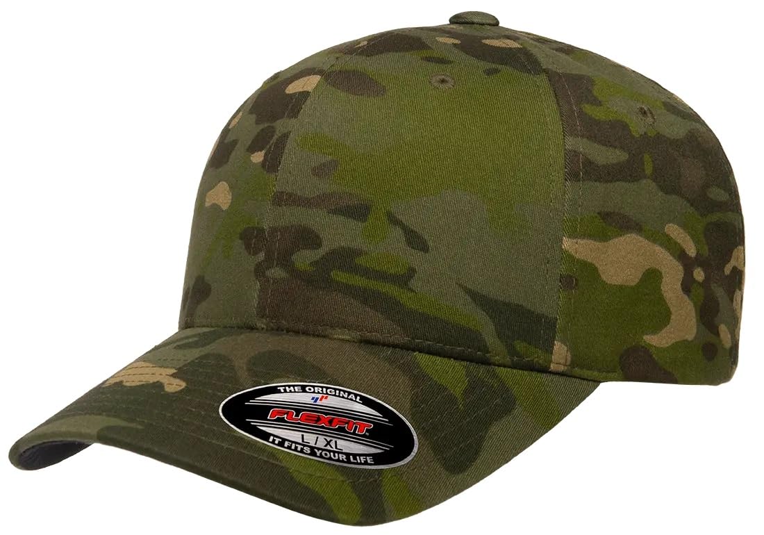 Flexfit Men's Athletic Baseball Fitted Cap Multicam Tropic XL-XXL-strctured