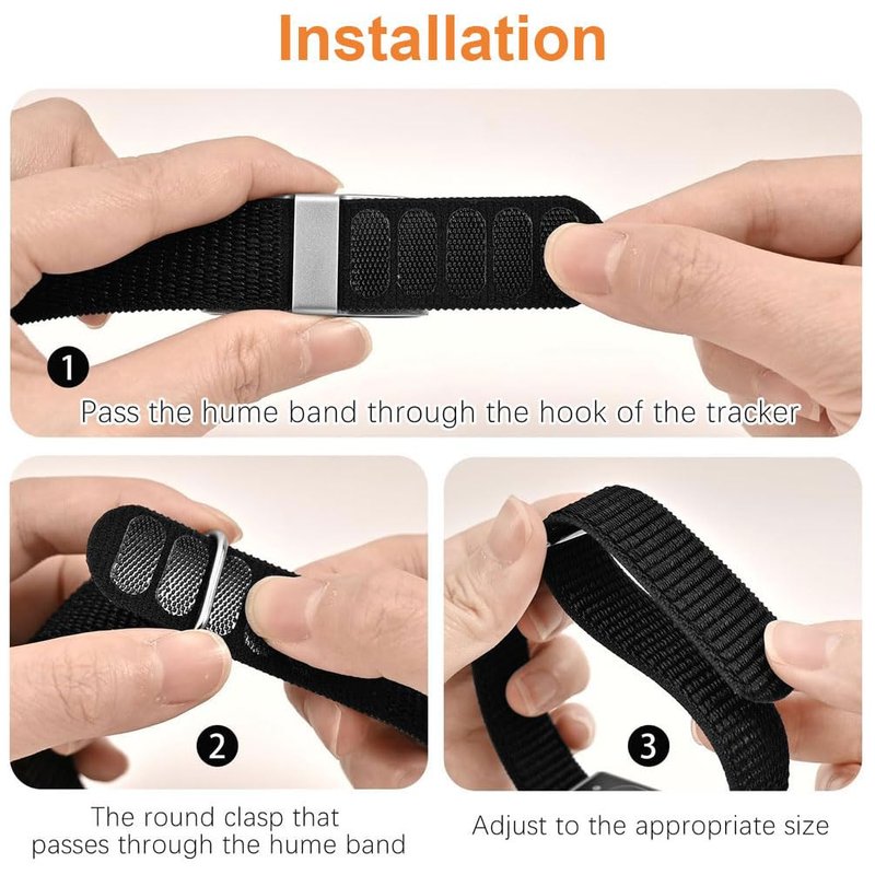 YOFUNTLE Nylon Loop Compatible for Hume Band, Soft Breathable Sport Strap Adjustable Replacement Wristband for Hume Health Band Fitness Tracker Men Women (Seashell)