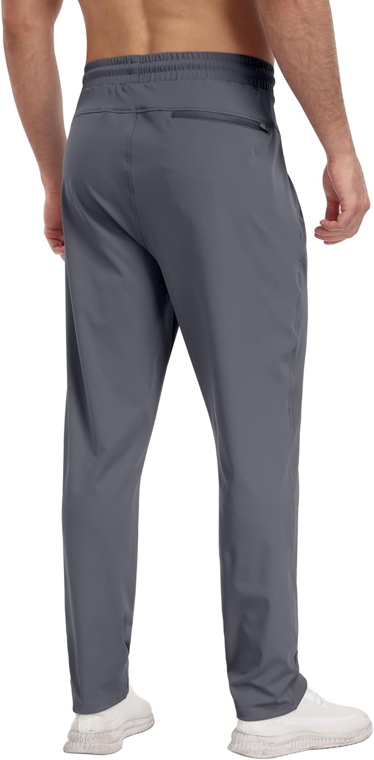 Men's Athletic Sweatpants - 3 Pack with Zipper Pockets | Comfortable Gym Joggers for Running & Workouts