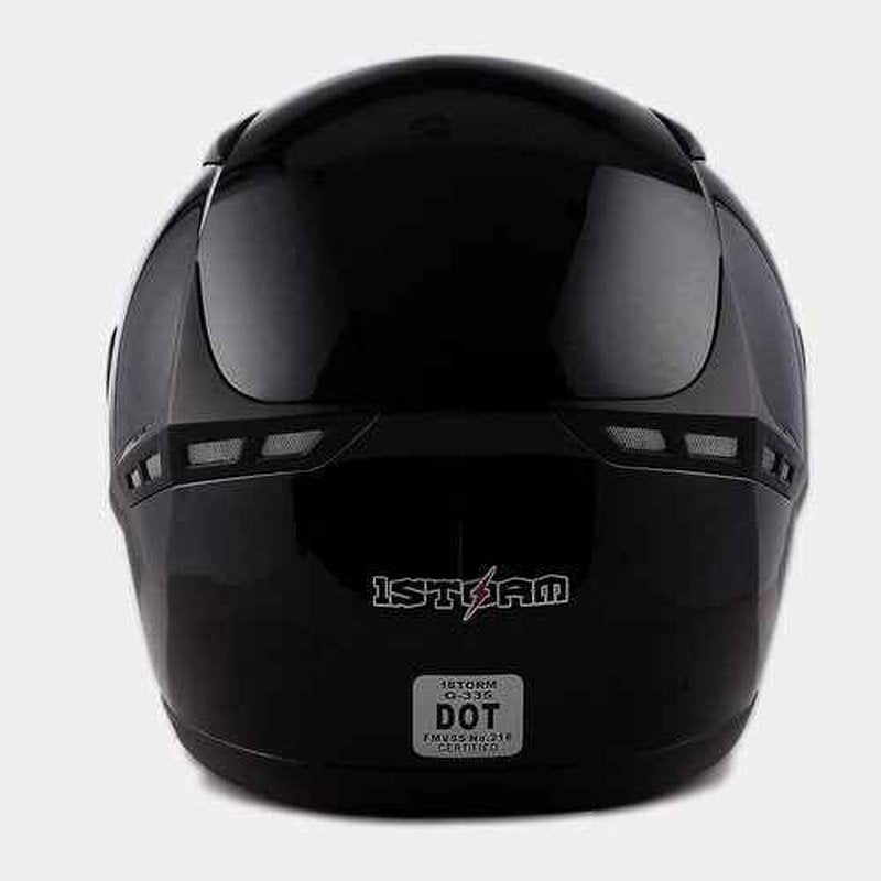 1STORM Motorcycle Bike Full FACE Helmet Booster Glossy Black Smoked Shield