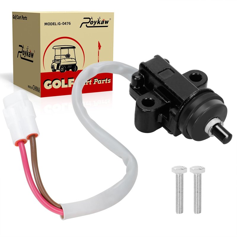 Roykaw Golf Cart Stop Switch Replacement Compatible with Yamaha G14/G16/G19/G22/G29/Drive Gas&Electric Models, OEM# JF7-82817-20 Black