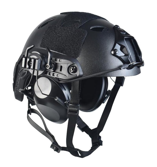 Airsoft Fast Helmet Set PJ Type Tactical Paintball Helmet Adjustable Size for Adult and Teenager (Black, M)