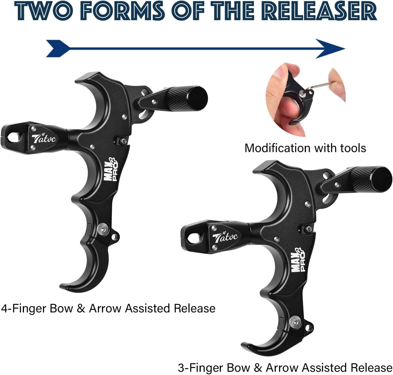 Thumb Release for Compound Bow - 360° Rotatable Archery Release with 3/4 Finger Grip