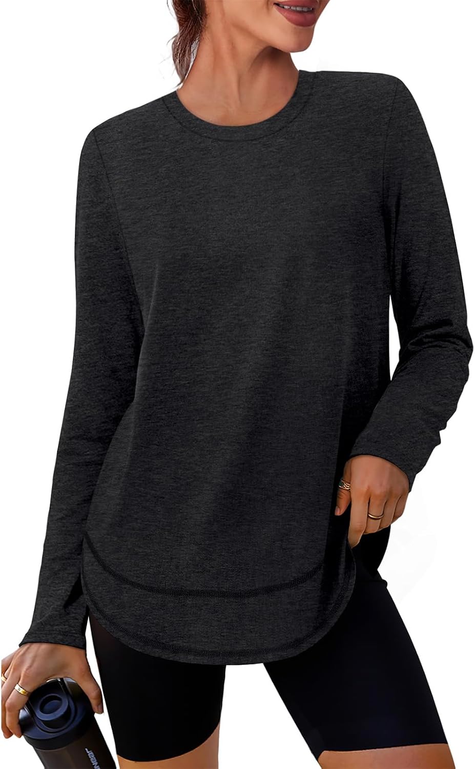 Women's UPF 50+ Sun Protection Workout Tops - Long Sleeve Quick Dry Shirts for Hiking & Running | Sizes S-3XL