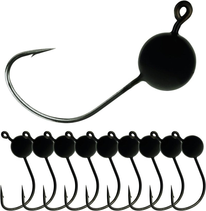 Wacky Jig Heads for Bass Fishing - Durable Sharp Hook Design | 10-Pack