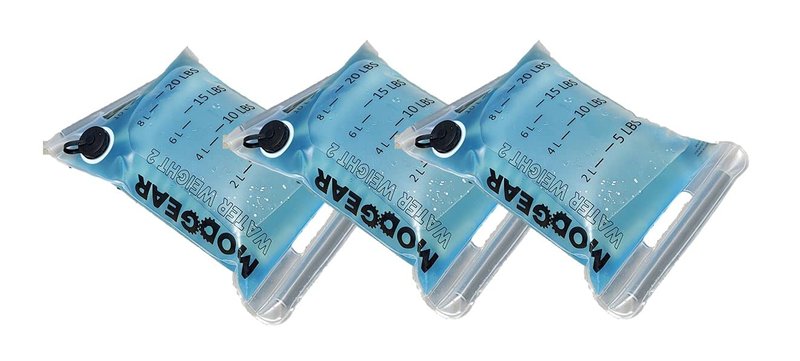 ModGear Water Weight 2 - Portable 20lb Rucking Weight Plate Alternative & Travel Fitness Weight - Adjustable, Collapsable, BPA-Free - Fits Backpacks and Rucksacks (3-Pack)