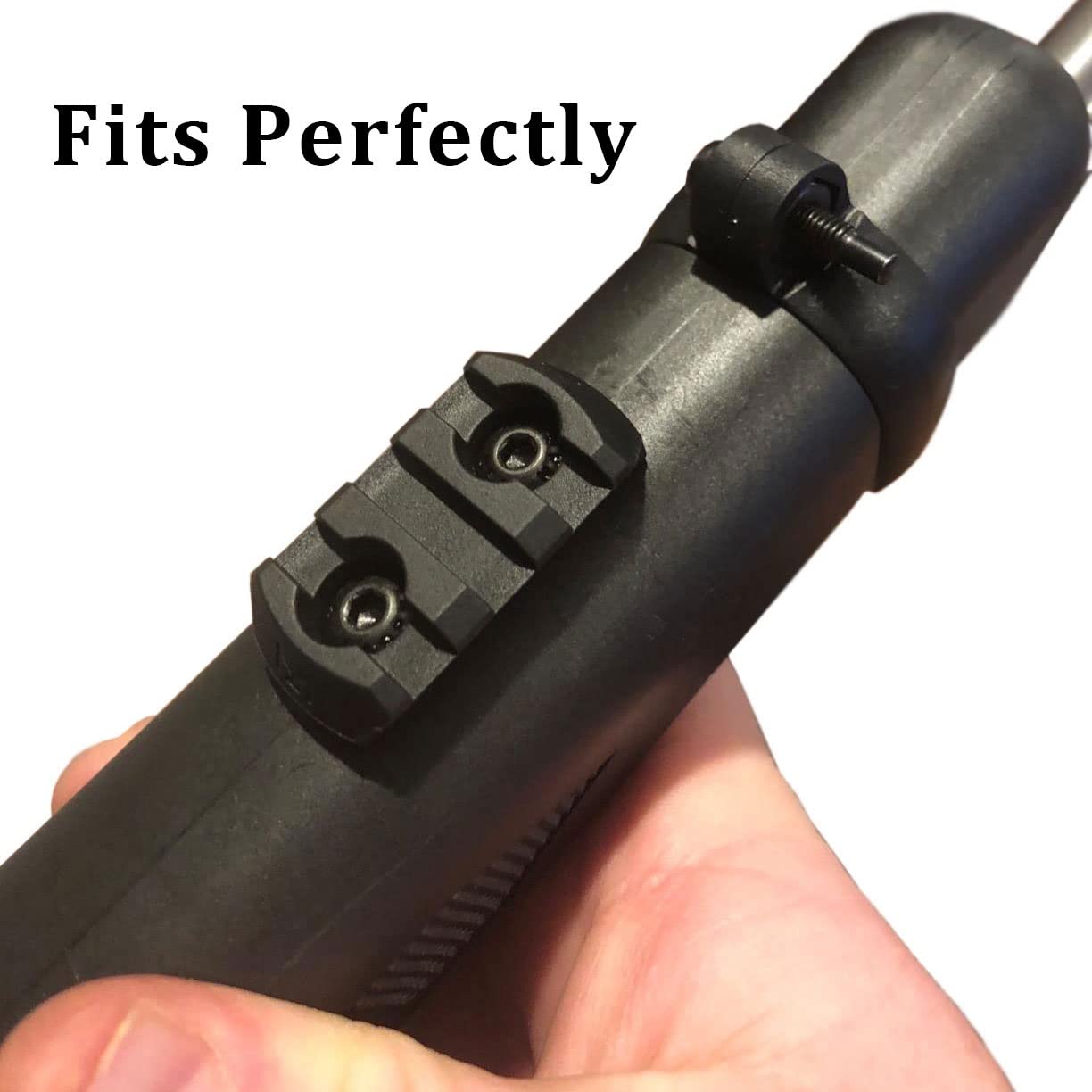 Ficero Mlok Picatinny Rail Aluminum Section Accessory, 3 Slots (2 Pack)