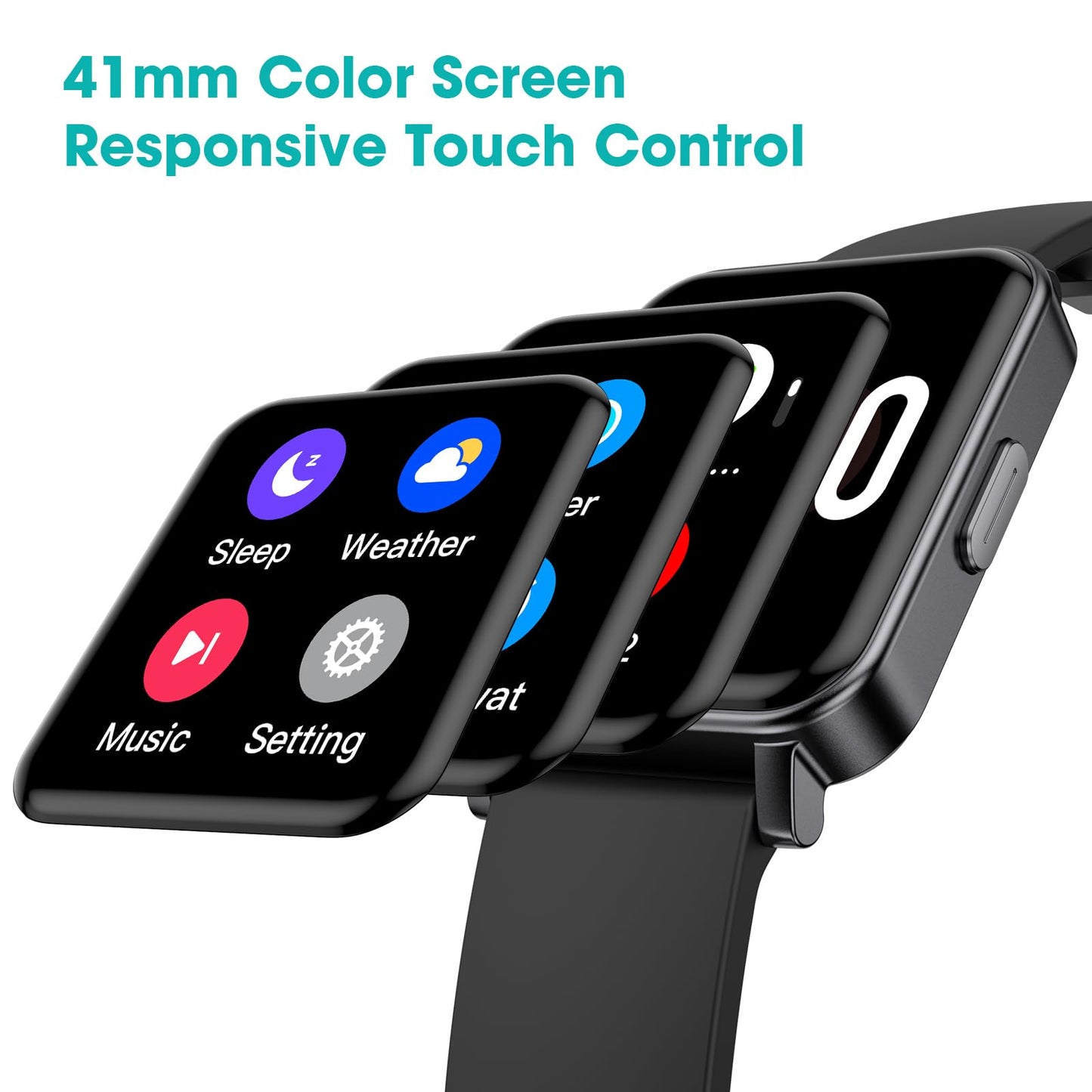 POIUZET Fitness Tracker, Fitness Watch with Blood Oxygen, Heart Rate Monitor, Steps Calories Counter, Sleep Monitor, Pedometer IP68 Waterproof, Smart Watch for Android iPhones