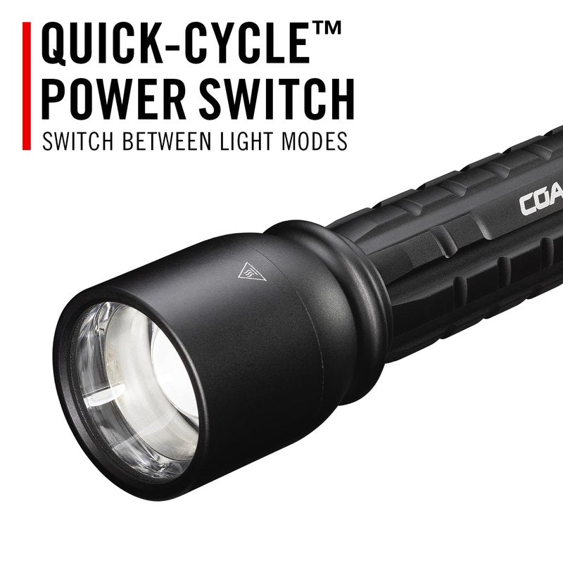 Coast XP14R 4500 Lumen USB-C Rechargeable LED Flashlight with Slide Focus® and Pure Beam® Focusing Optic, 5 Light Modes