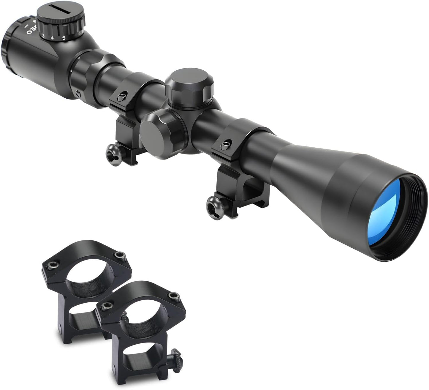 Rifle Scope 3-9X40 - Illuminated Red/Green Optical Rangefinder | Fits 20mm Mounts